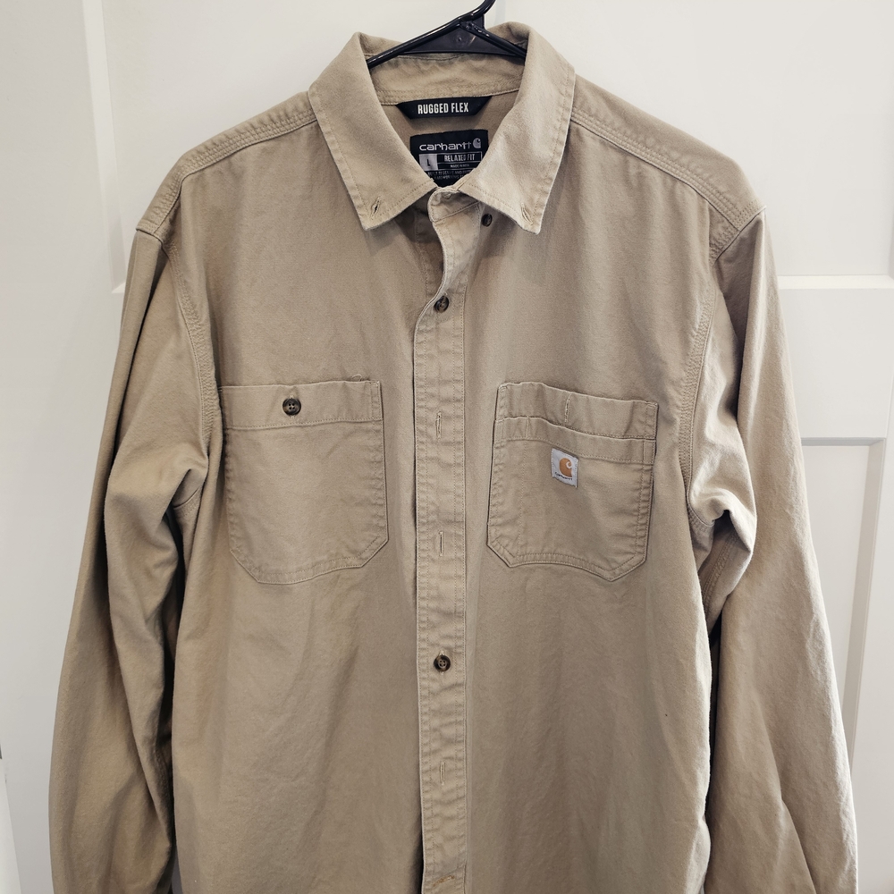 Carhartt Rugged Flex Tan Work Shirt